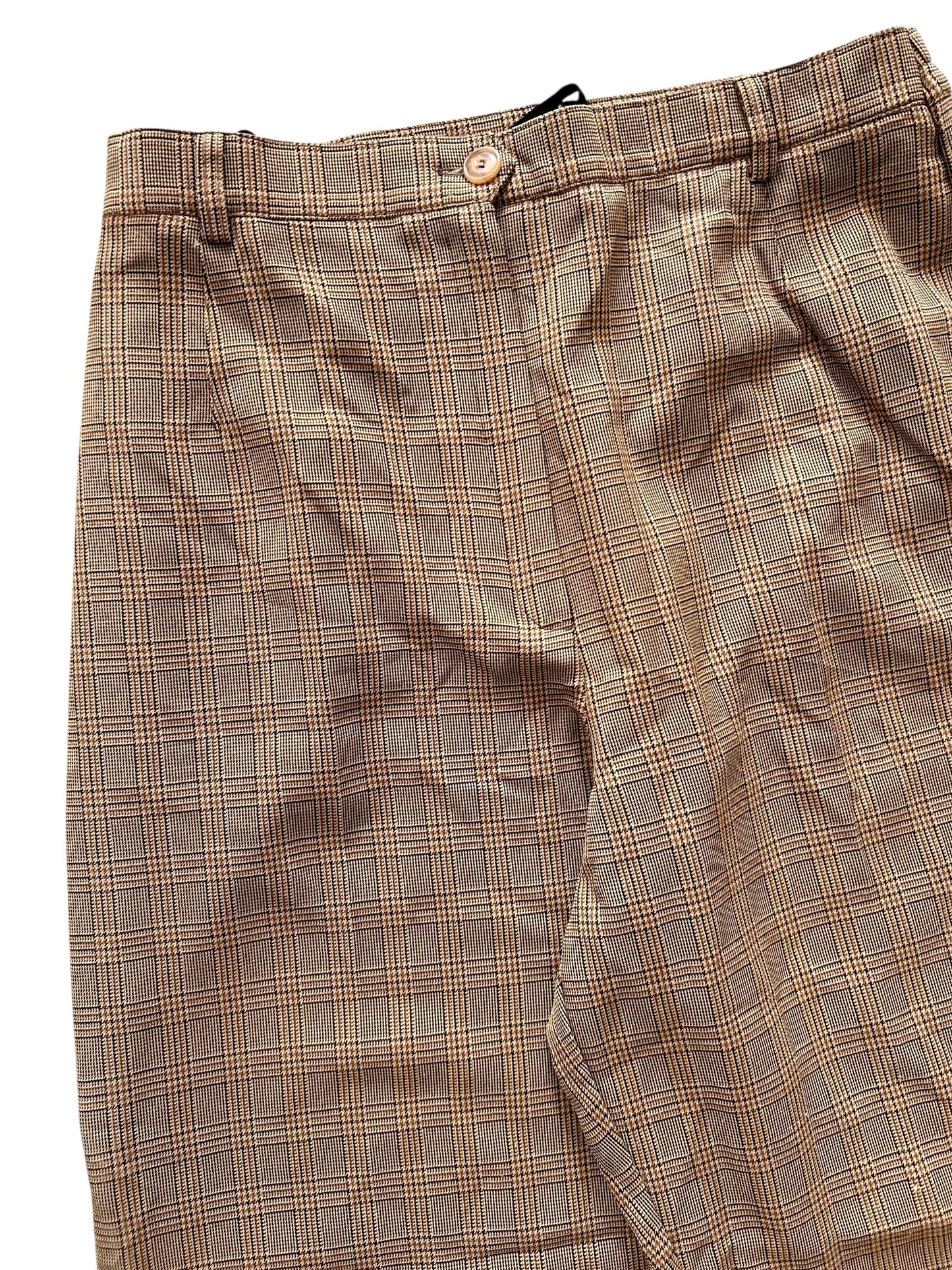 Brown Checked Pants