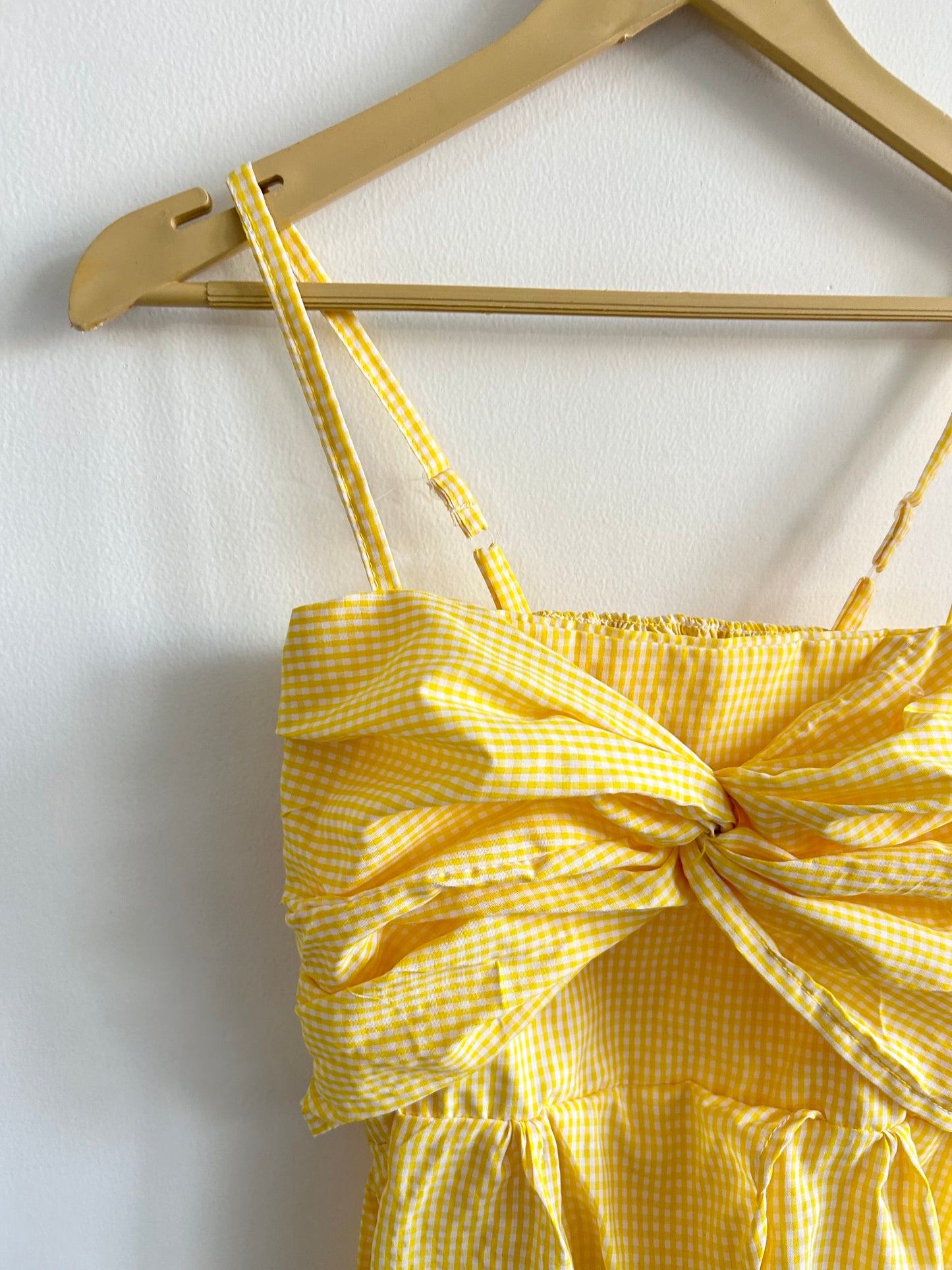 Gingham Yellow Top