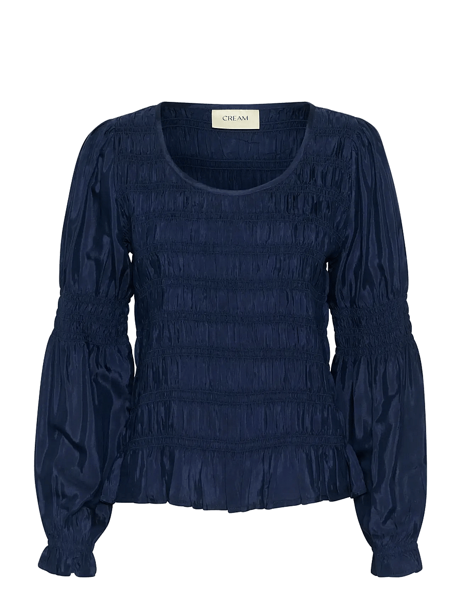 Blue Ruched Top