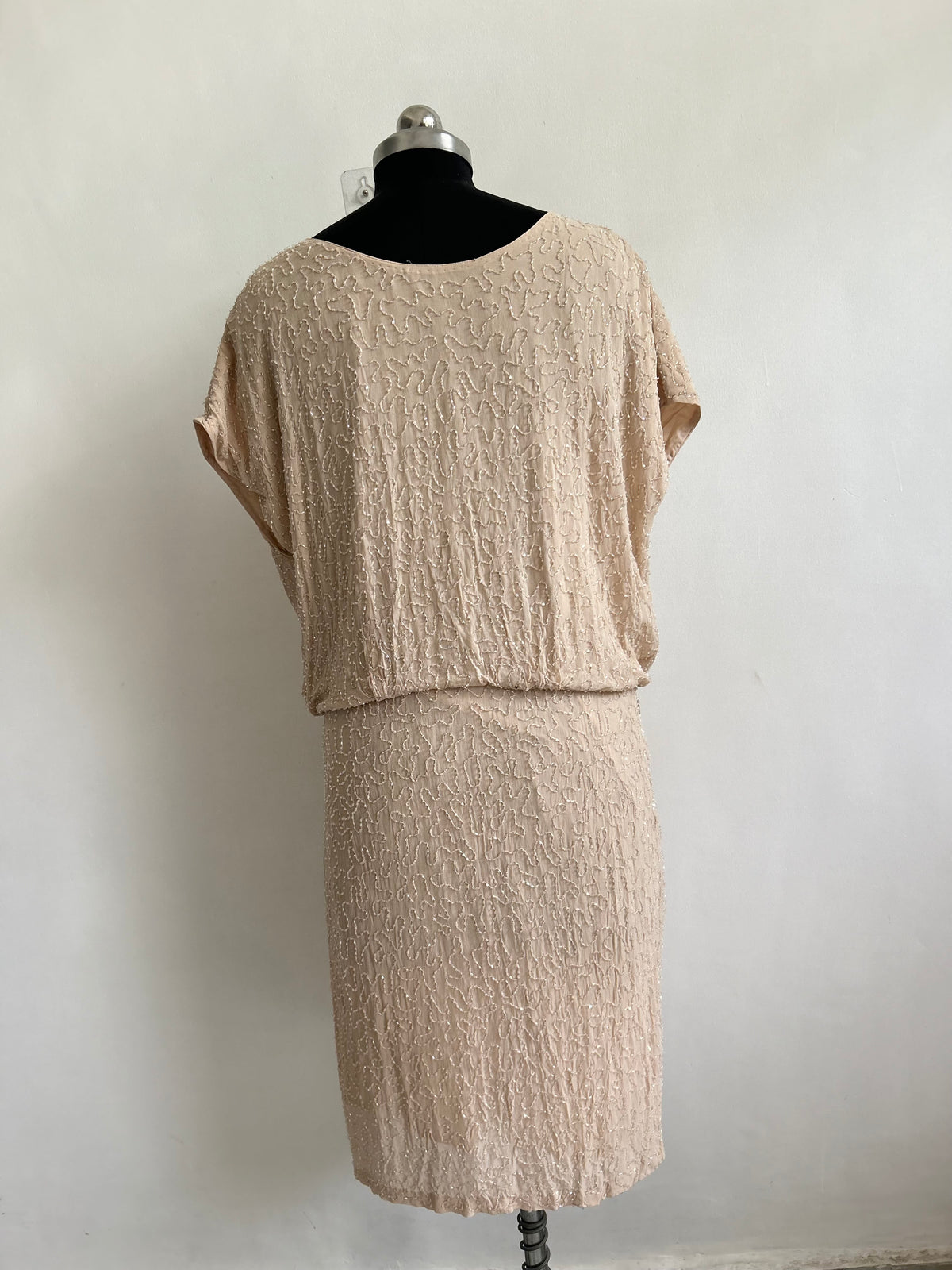Beige Sequence Dress: 48”