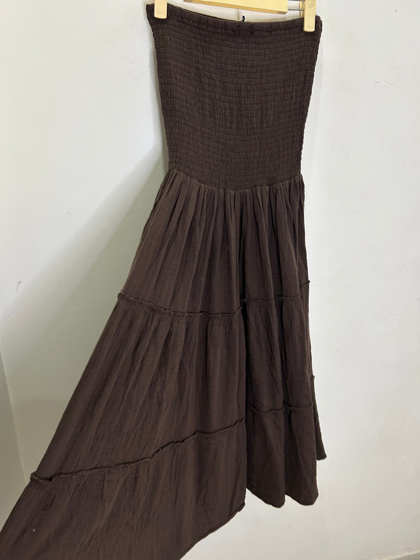 Brown Slit Skirt