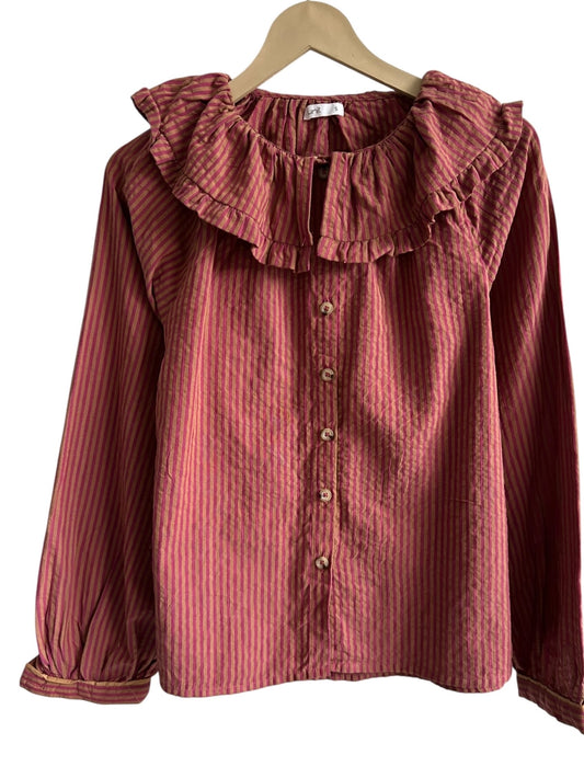 Striped Ruffled Shirt