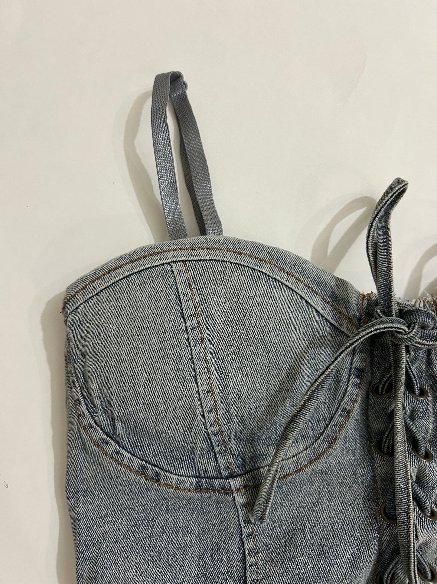 Denim Bustier Top