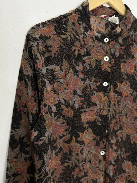 Brown Floral Shirt