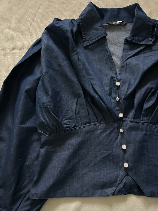 Denim Cotton Top