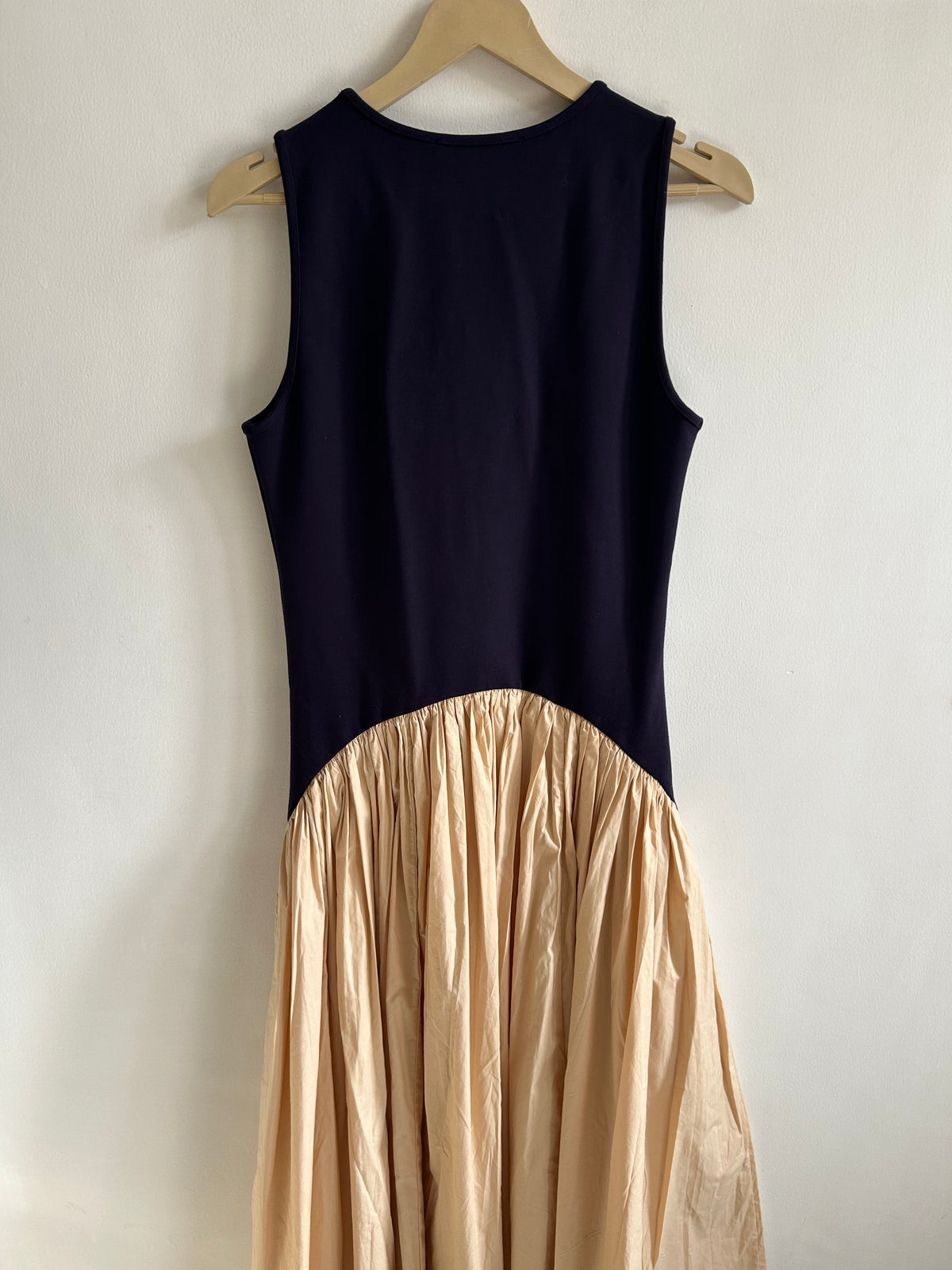 Colorblock Navy Blue Dress: 34”
