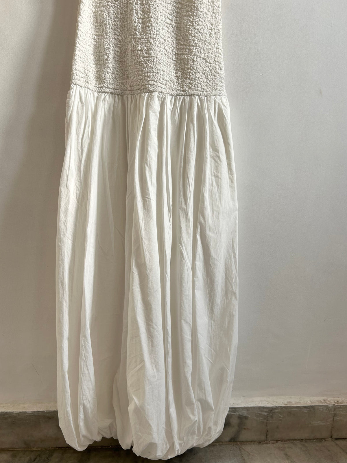 Zara Balloon White Dress