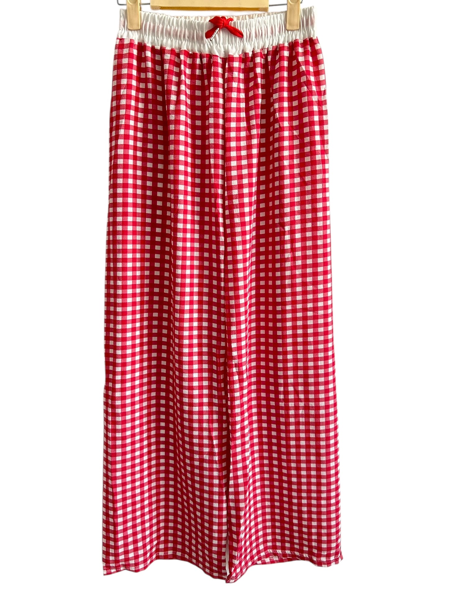 Gingham Red Pants