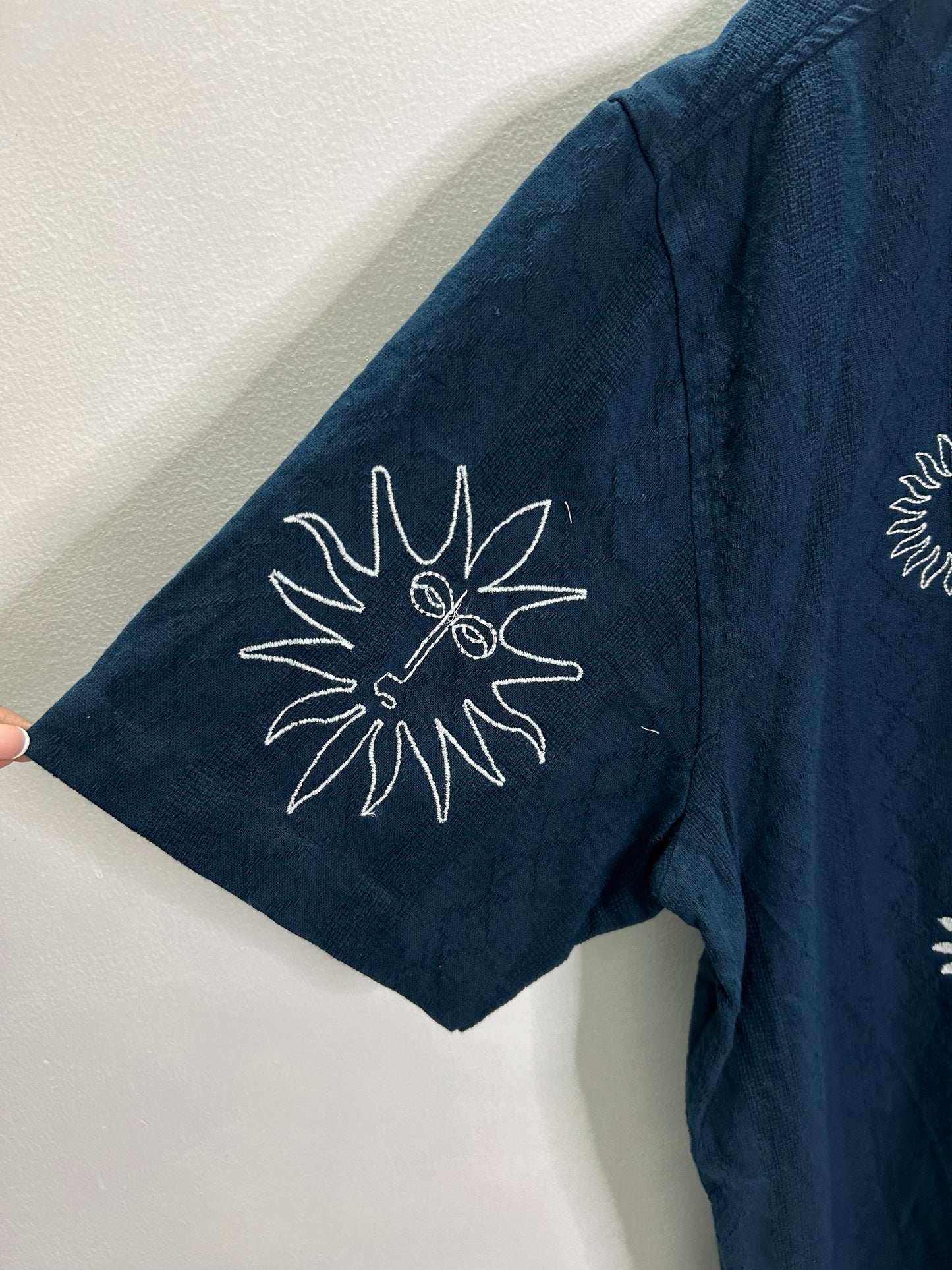 Sun& Moon Cotton Embroidered Shirt