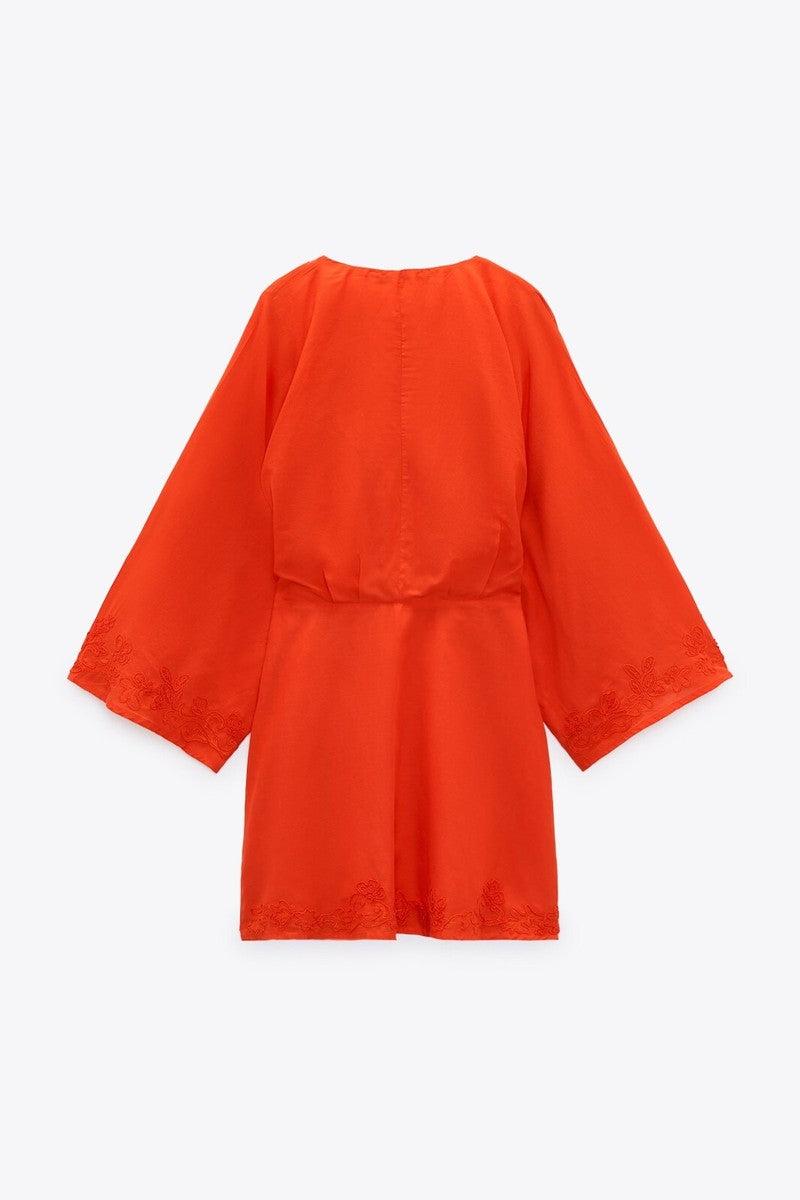 Orange ZARA Wrap Dress