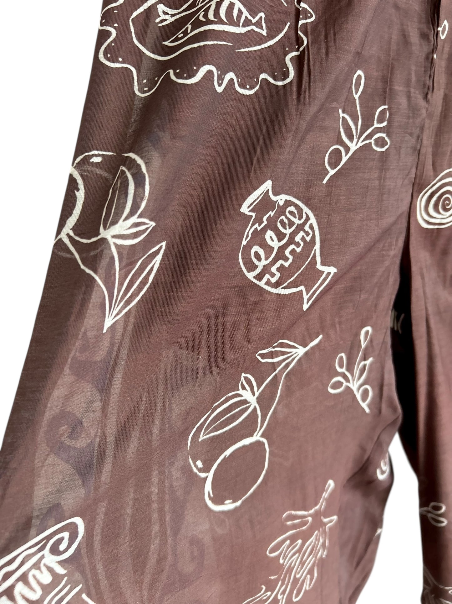 NEXT Greek Print Co Ord Set: Brown