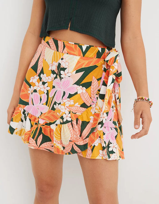 Aerie Wrap Mini Skirt