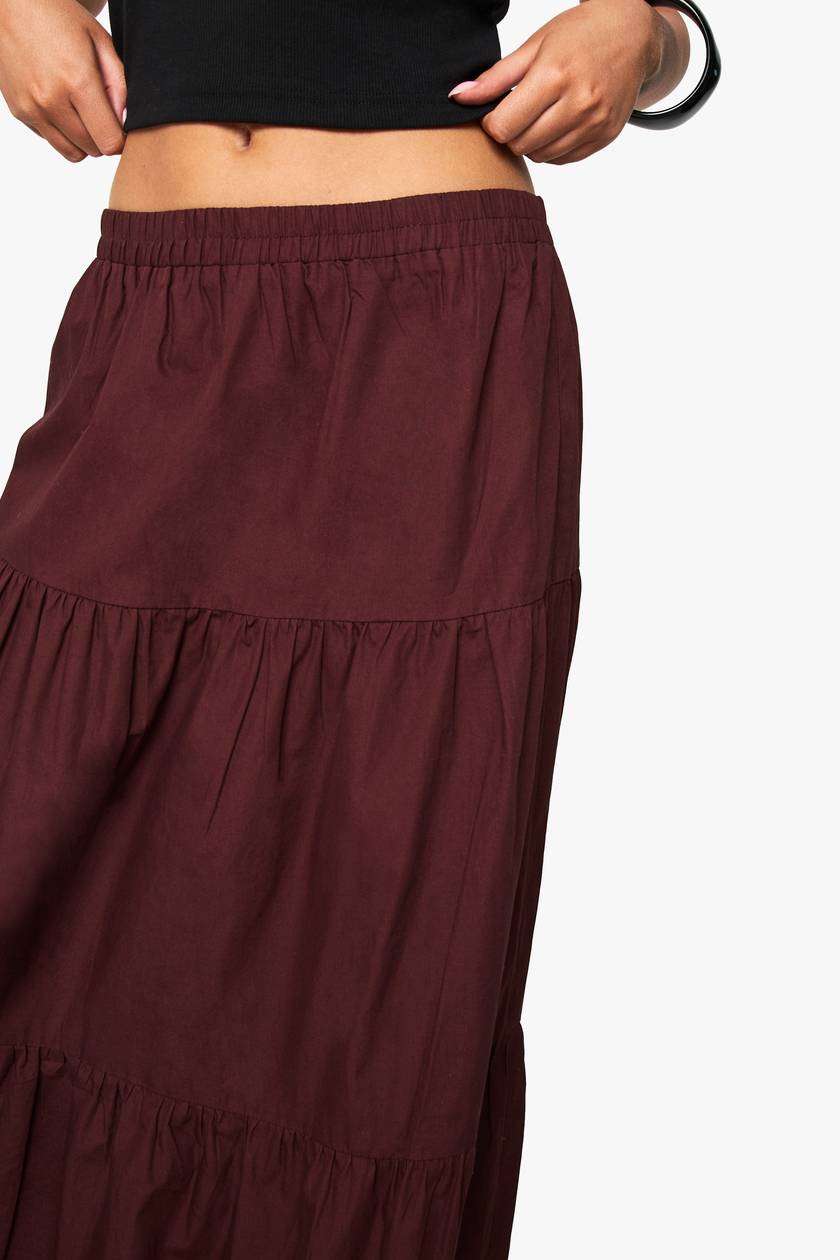 BOOHOO Cotton Brown Skirt