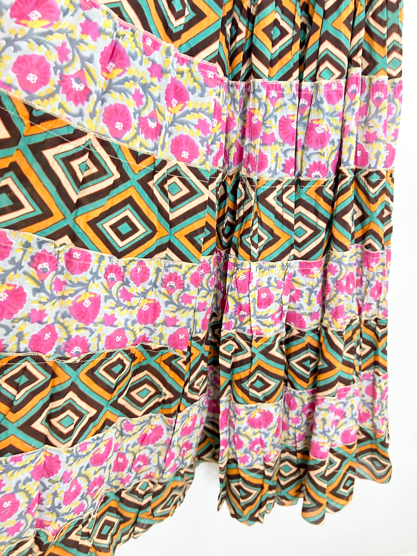 Cotton Dual Pattern Skirt