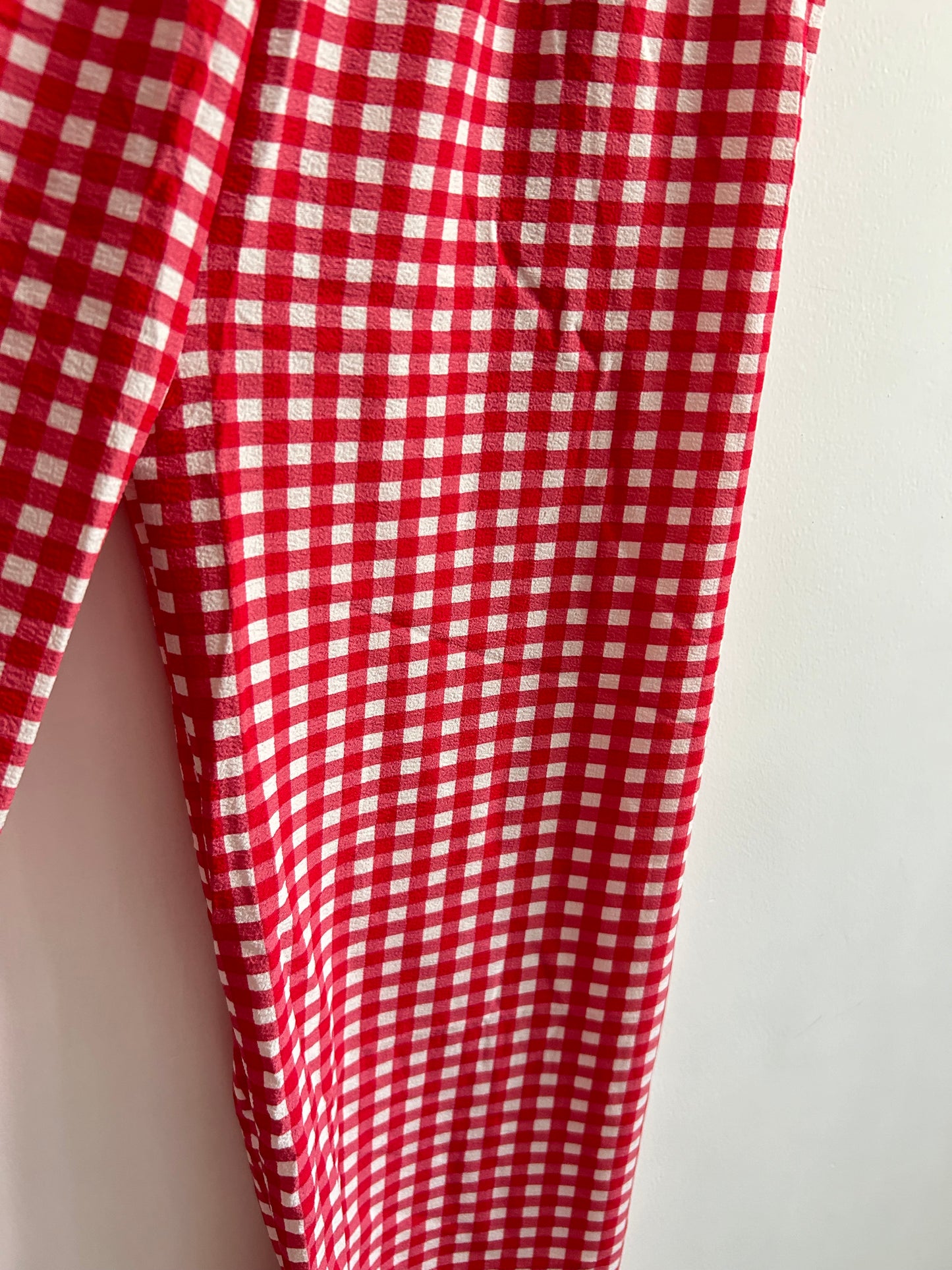 Gingham Red Pants