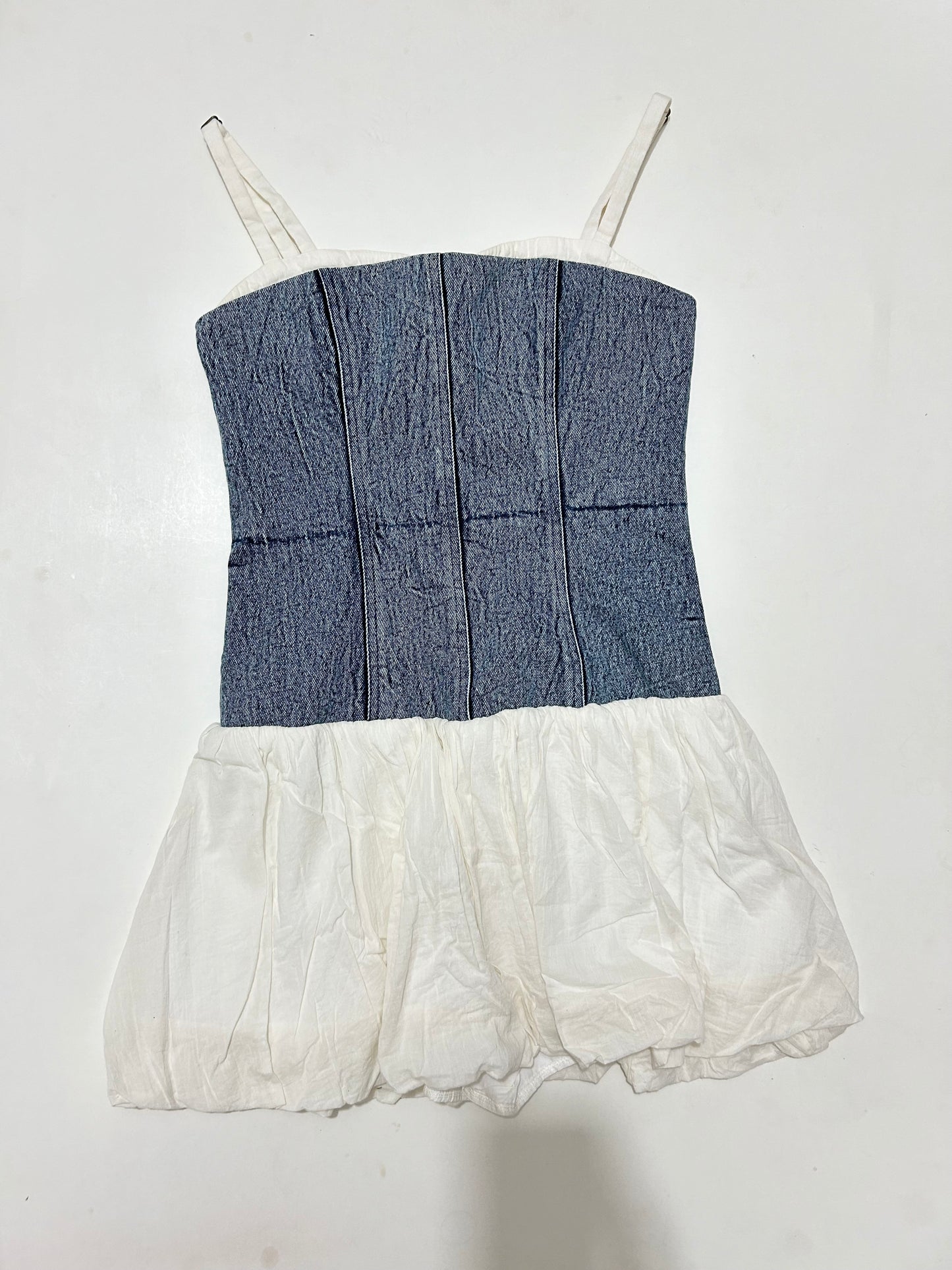 Denim Cotton Romper Dress