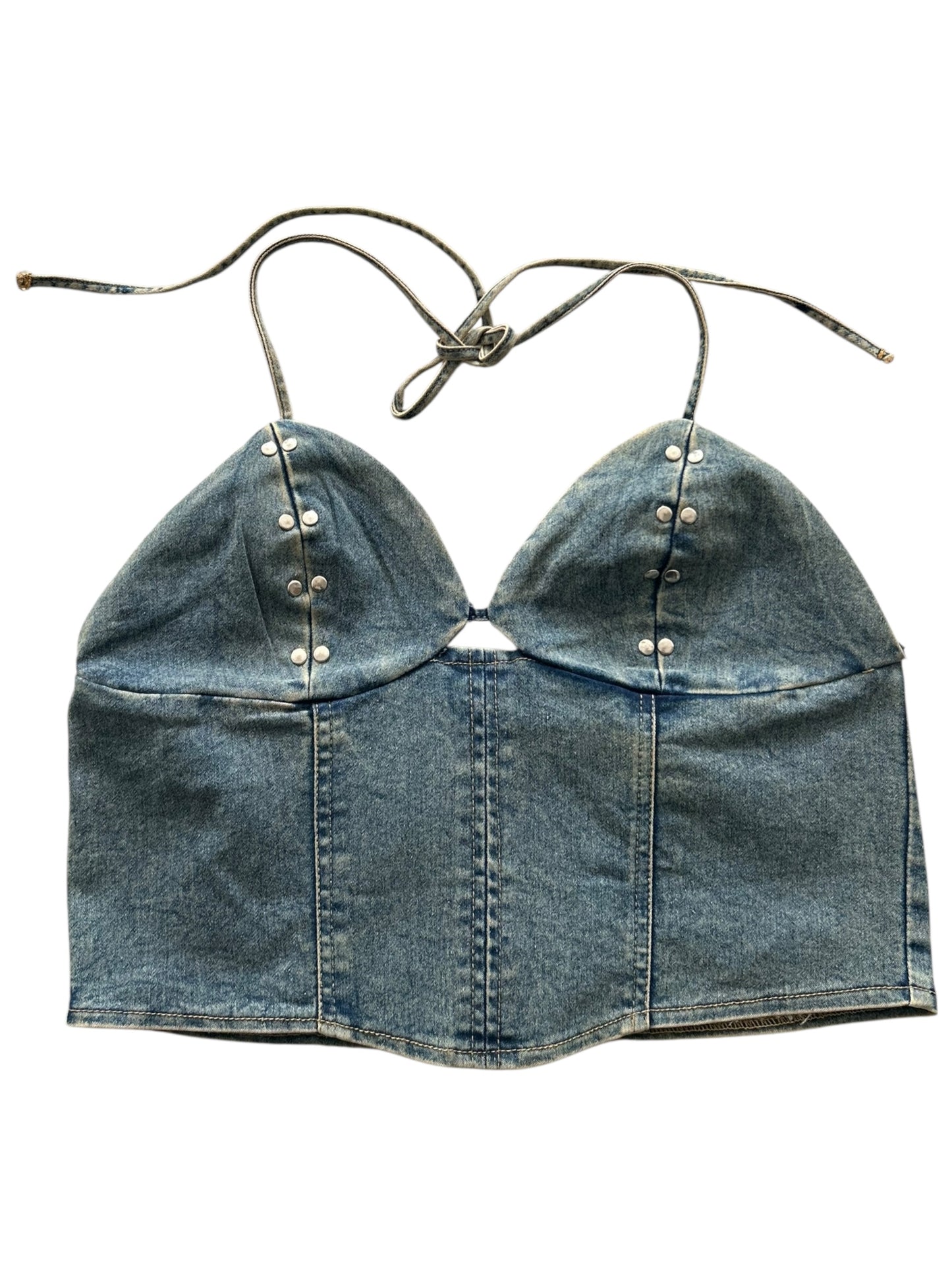 Denim Bustier Top