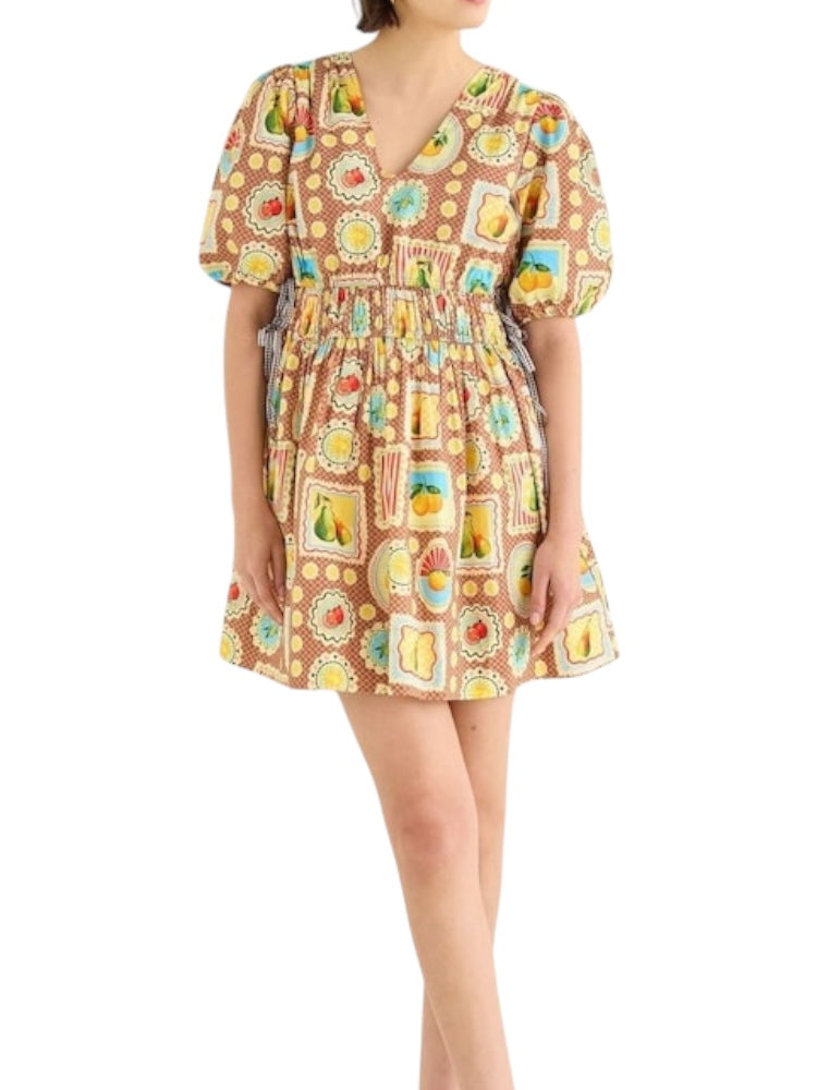 Postcard Print Dress
