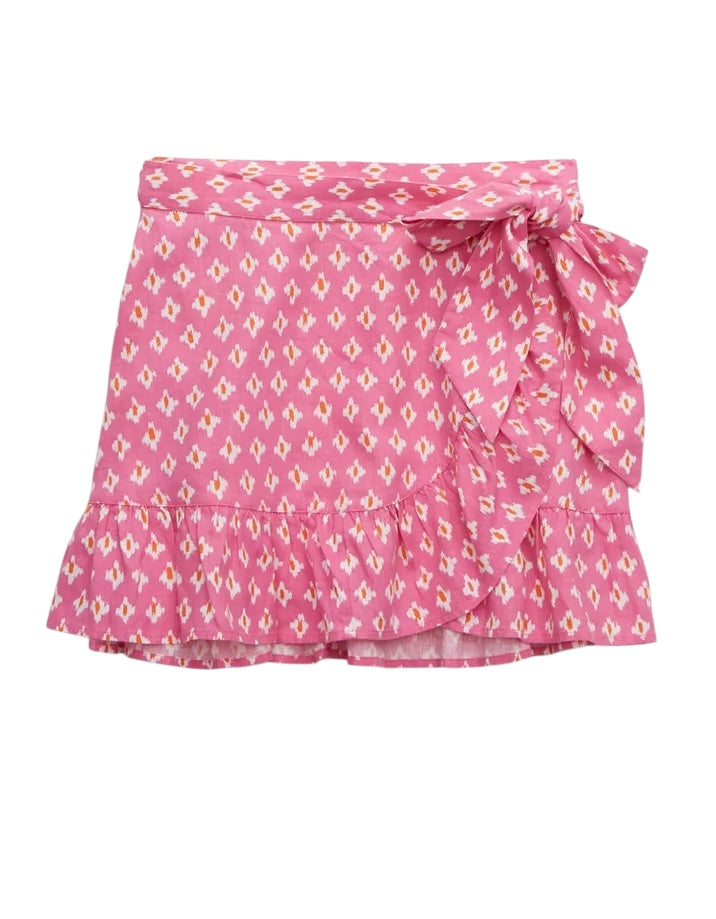 Aerie Ikkat Wrap Mini Skirt