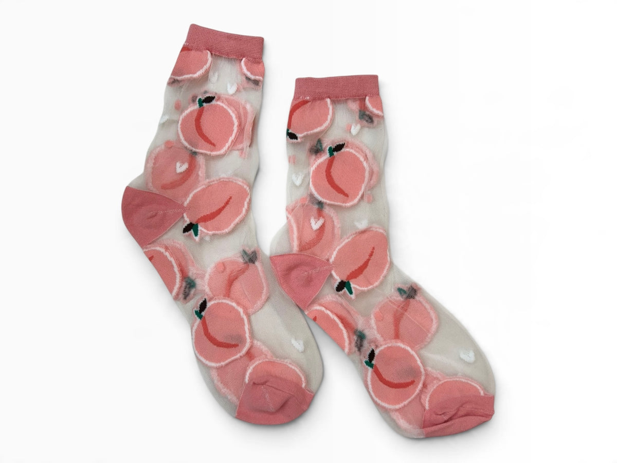 Mesh Peach Socks