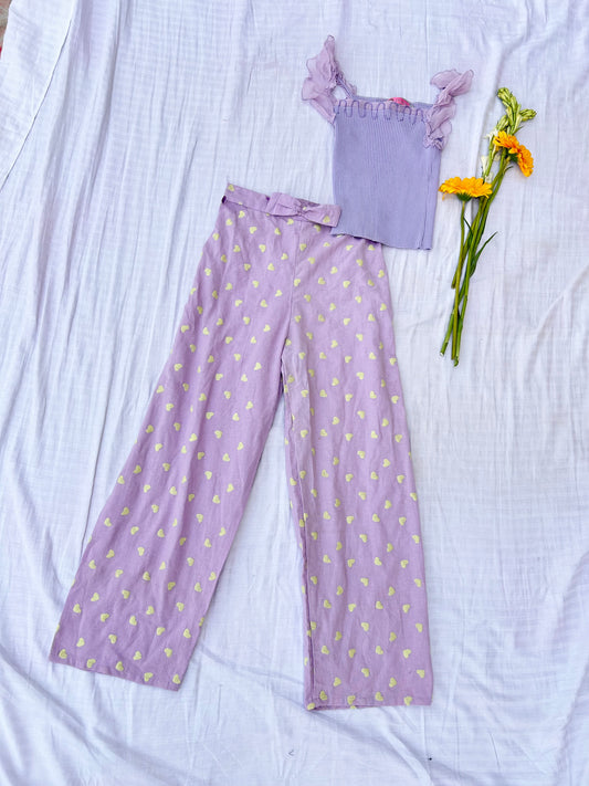 Lavender Bow Pants