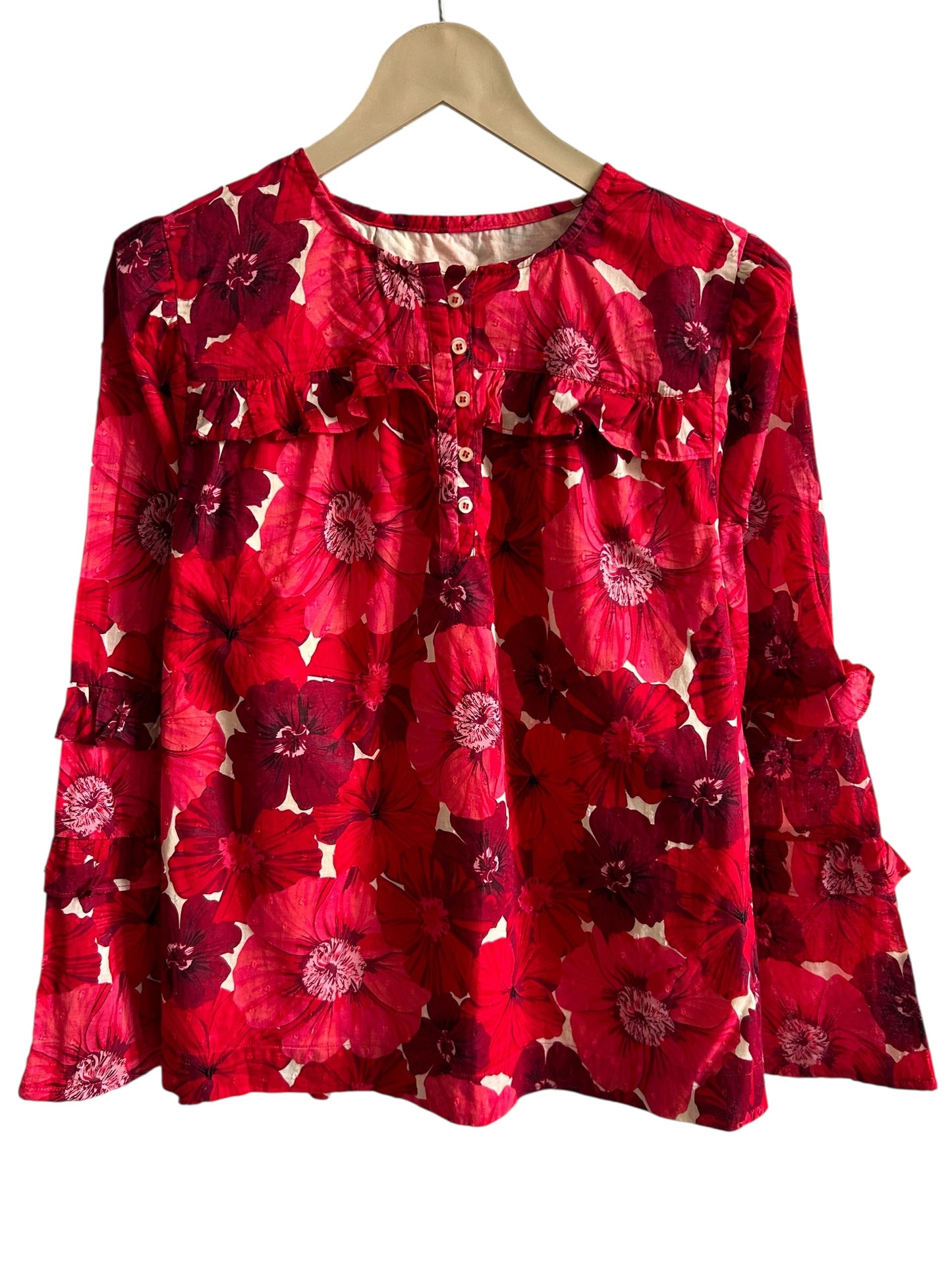 Floral Red Top