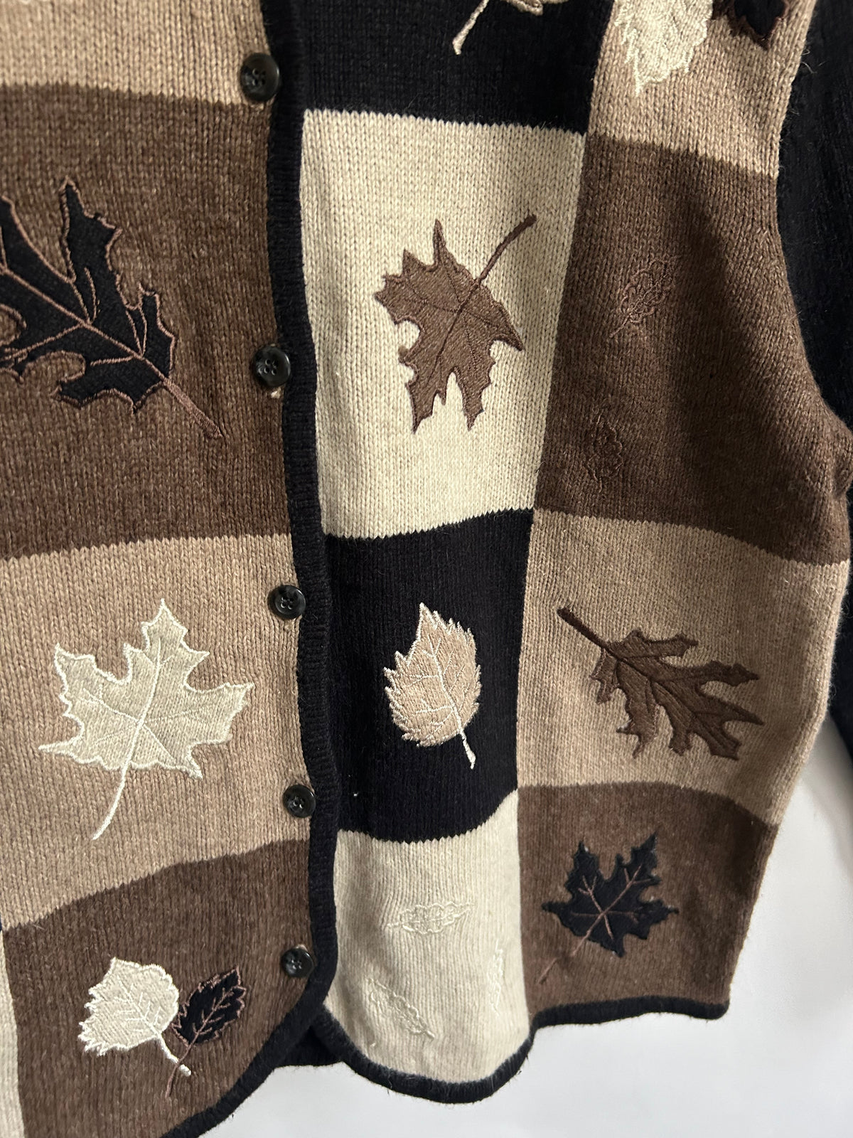 Autumn Leaf Patchwork Cardigan