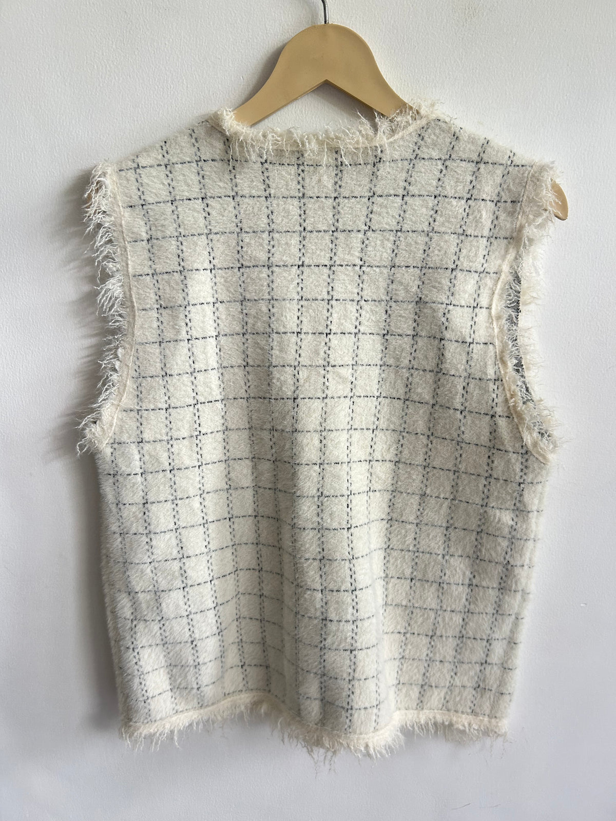 Tweed White Vest: 36”