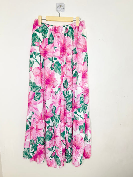 Bougainville Print Skirt