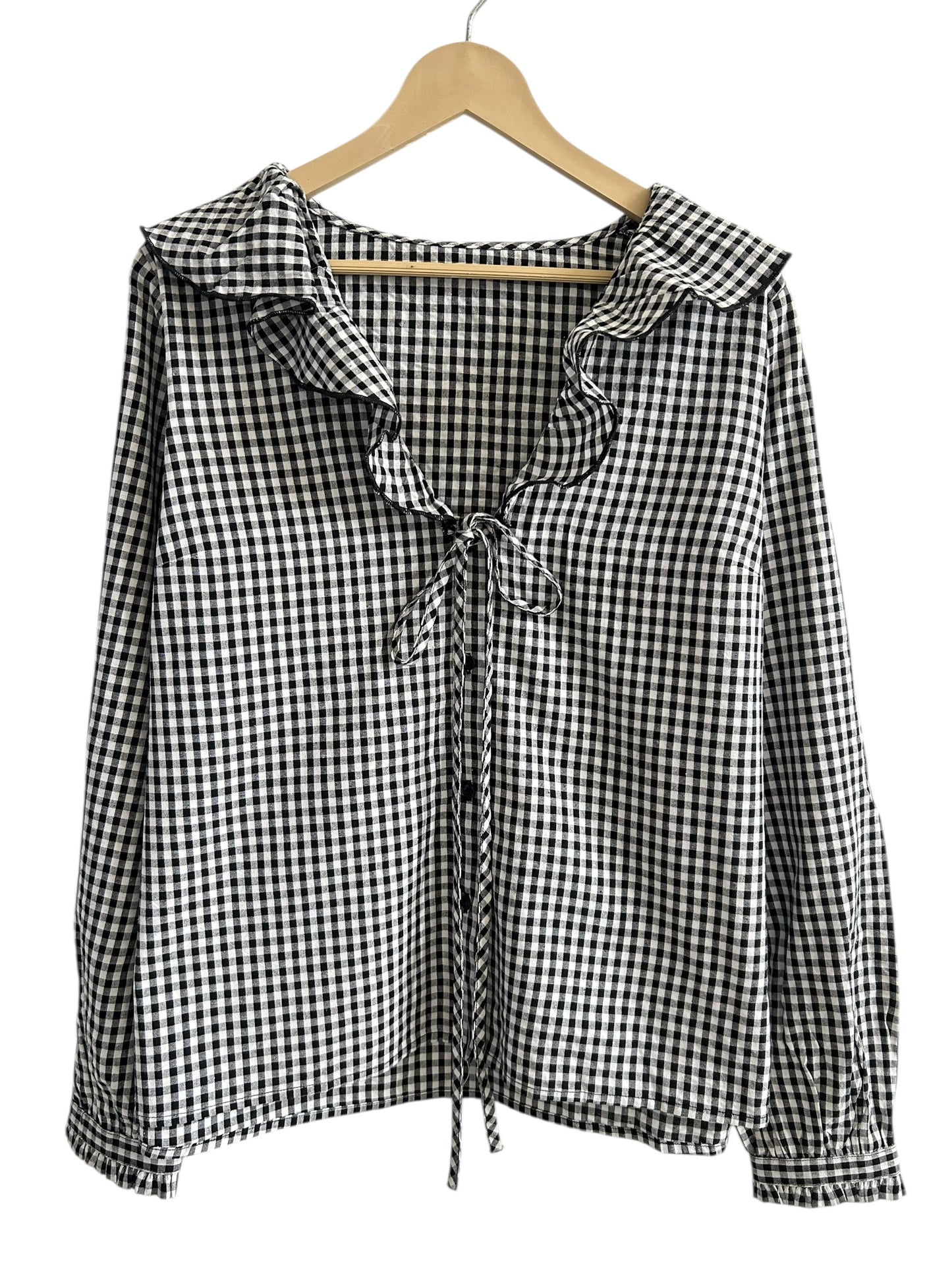 Gingham Ruffle Top