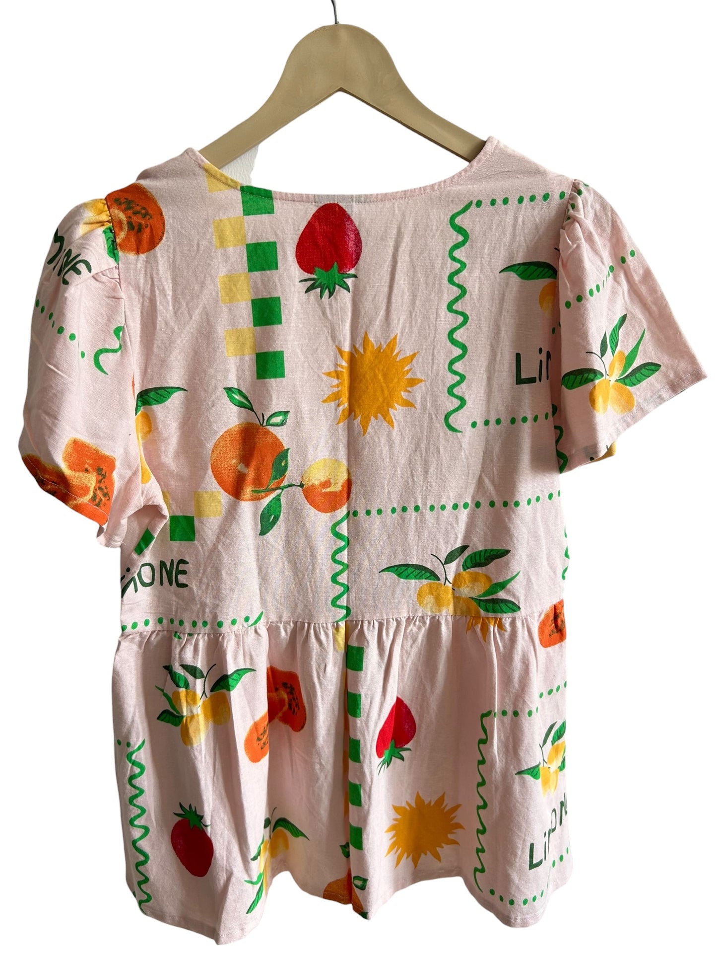 Cotton Fruity Peplum Top