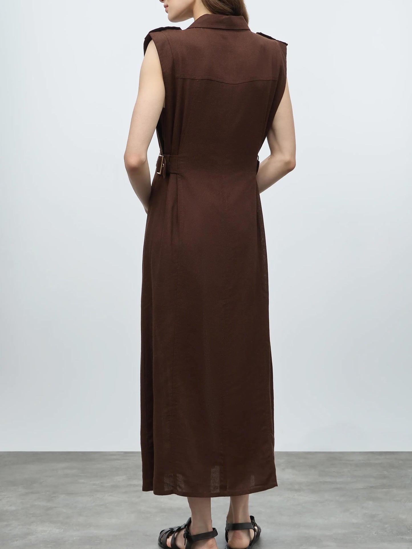 MAAG Linen Belted Dress