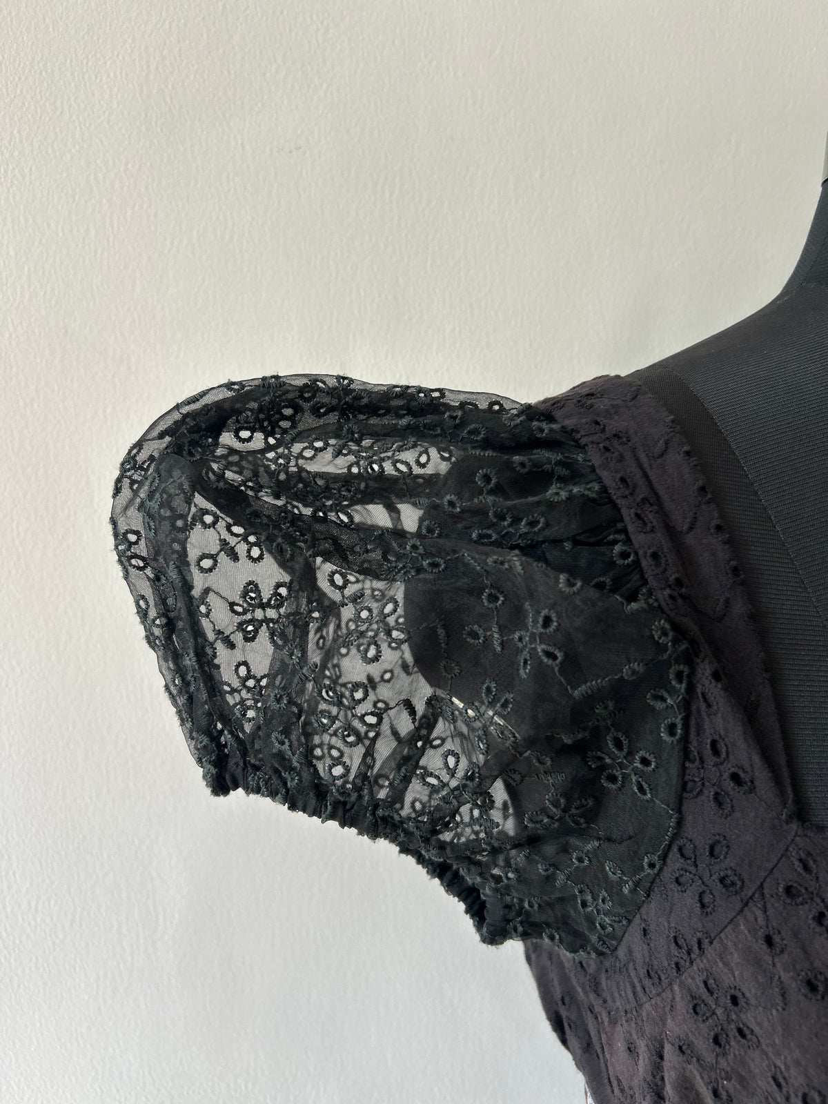 Black Floral Dress: 34”
