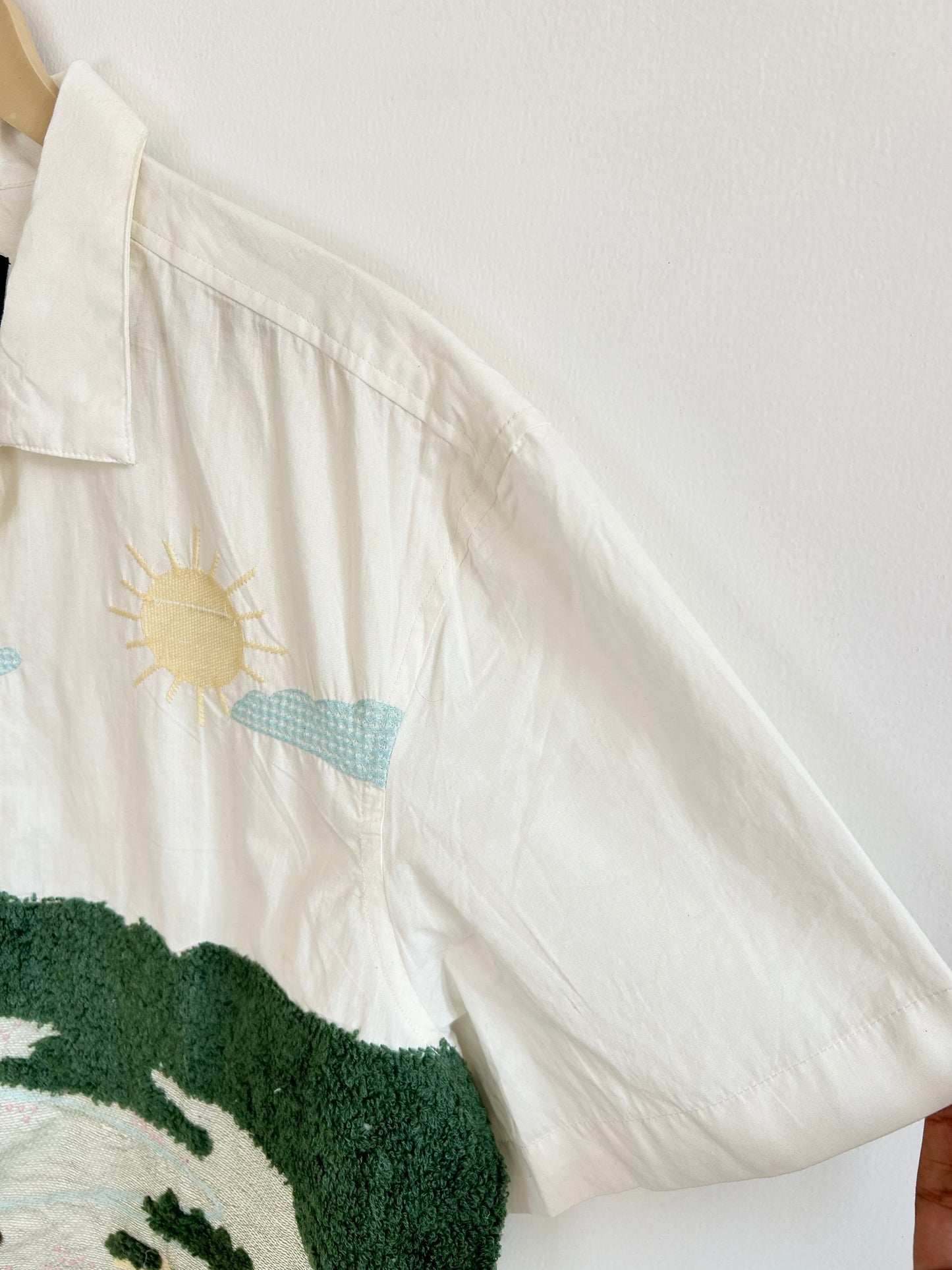 Cotton Embroidered 3-d textured Shirt
