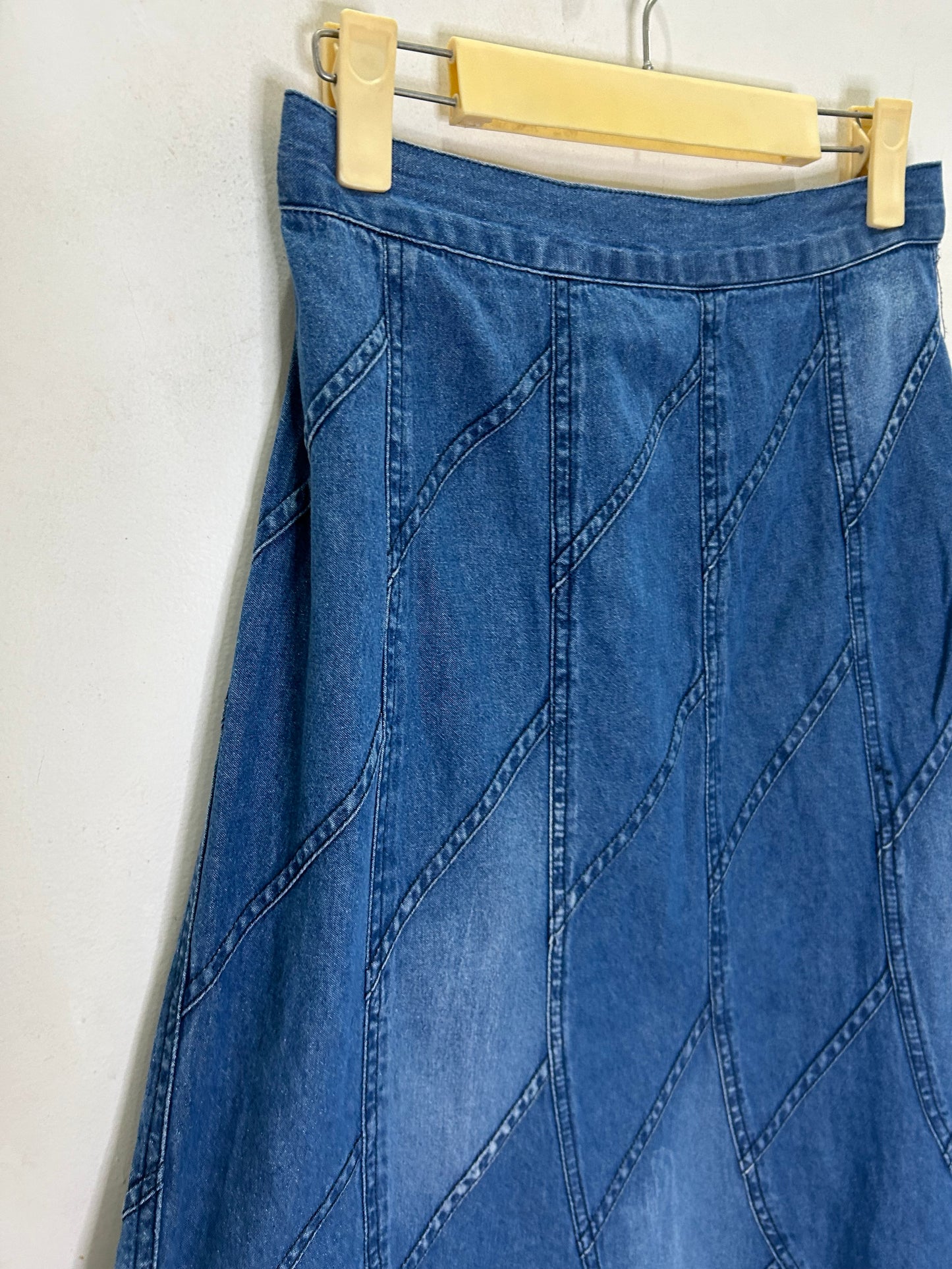 Denim Zig zag Skirt