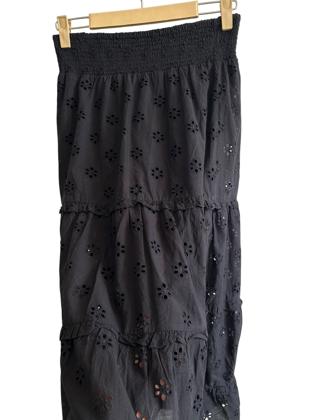Black Schiffli Skirt