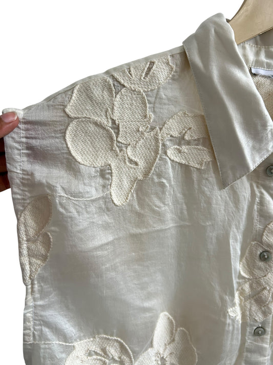 Floral White Shirt
