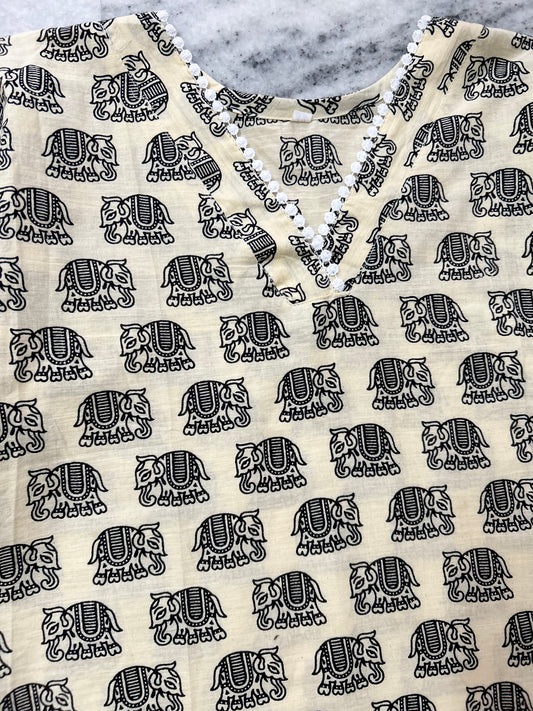 Elephant Cotton Kurti