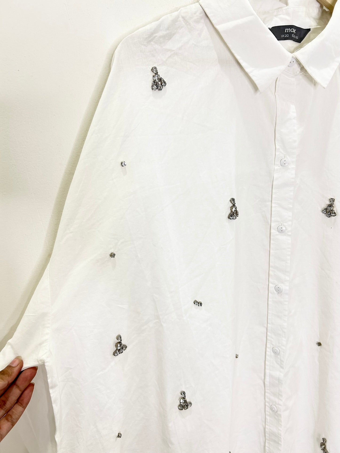 White Embellished Shirt