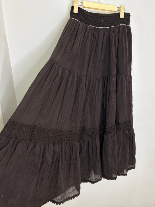Brown Cotton Skirt