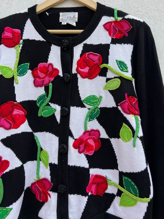 Rose Beaded Sweater