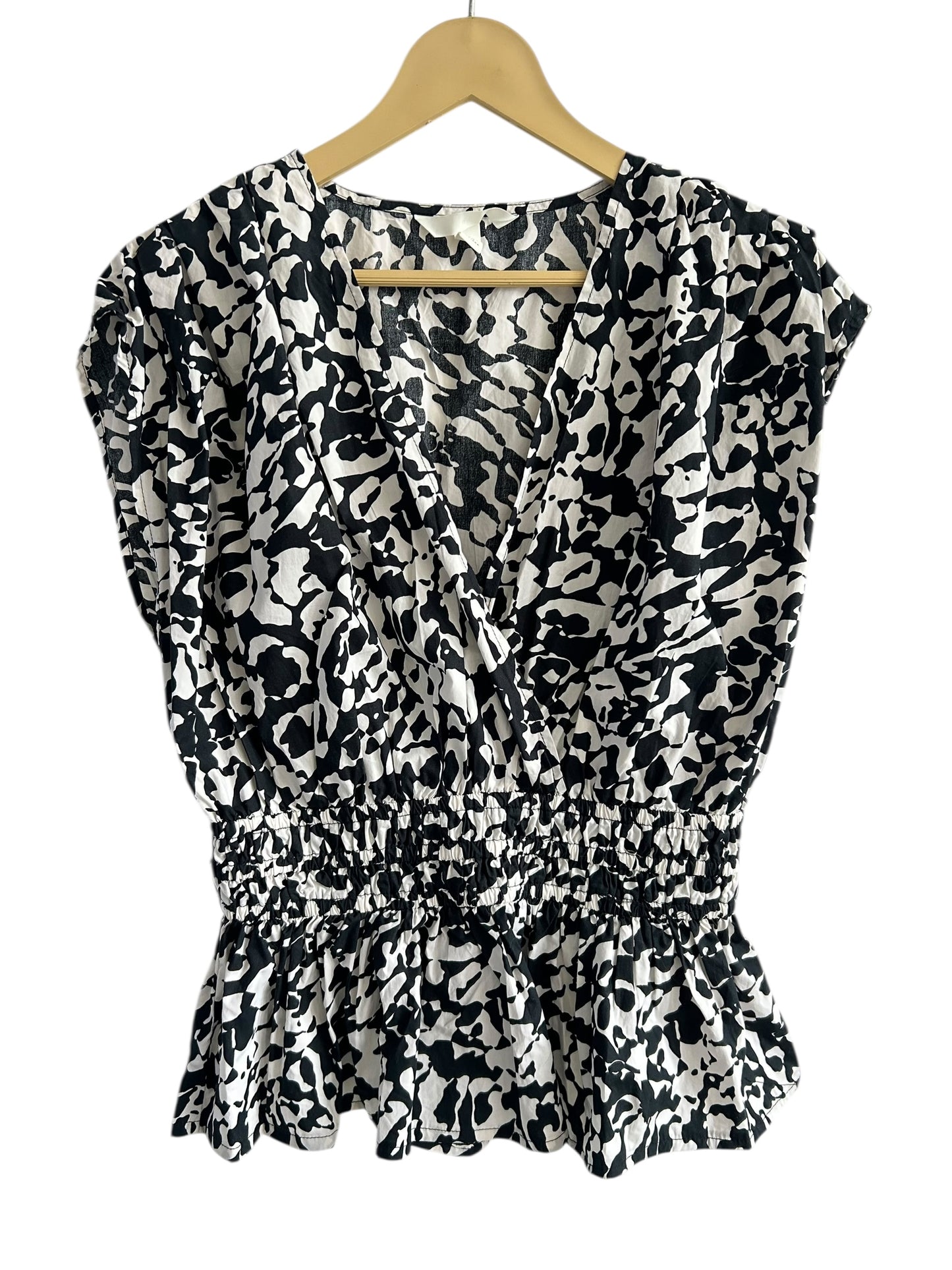 V Neck Peplum Top