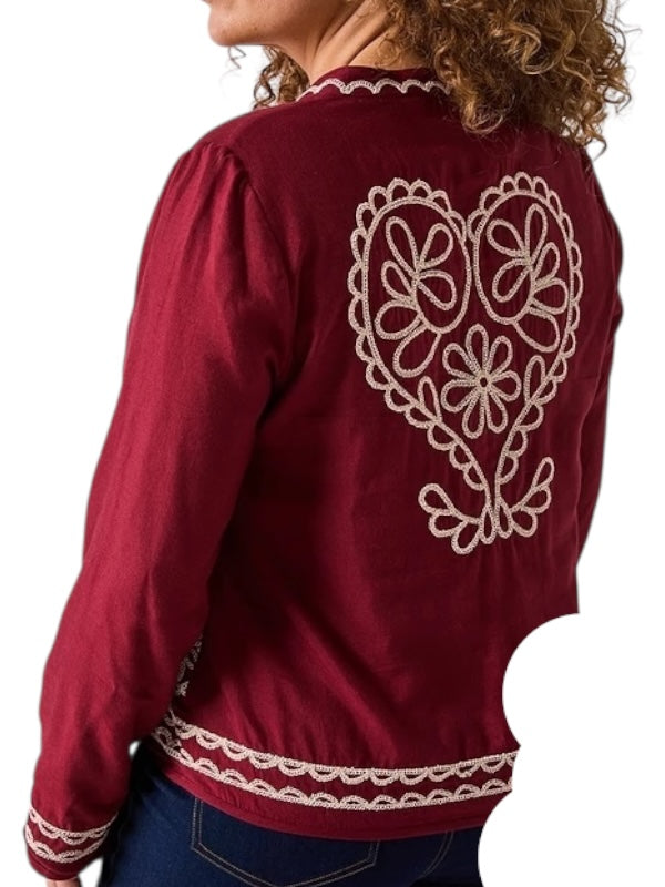 Cotton Embroidered Knot Top