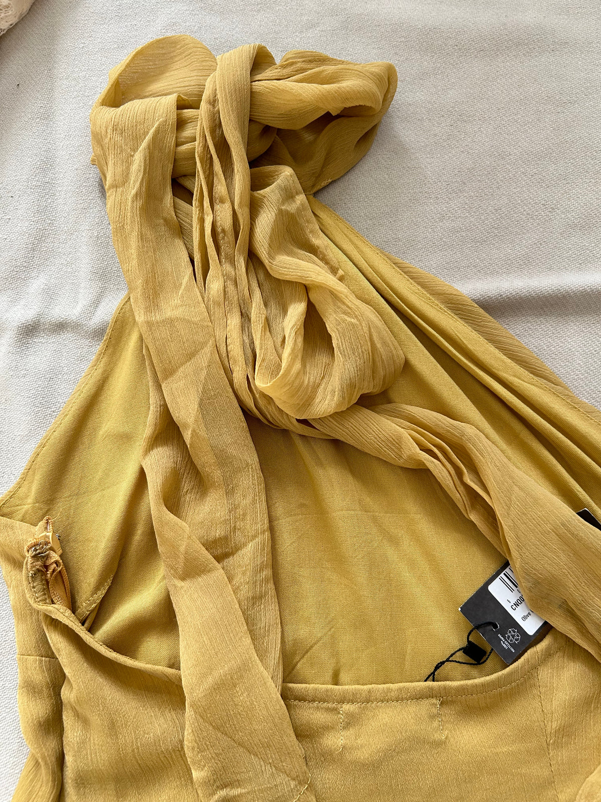 PLT Chiffon High Neck Top: 34”