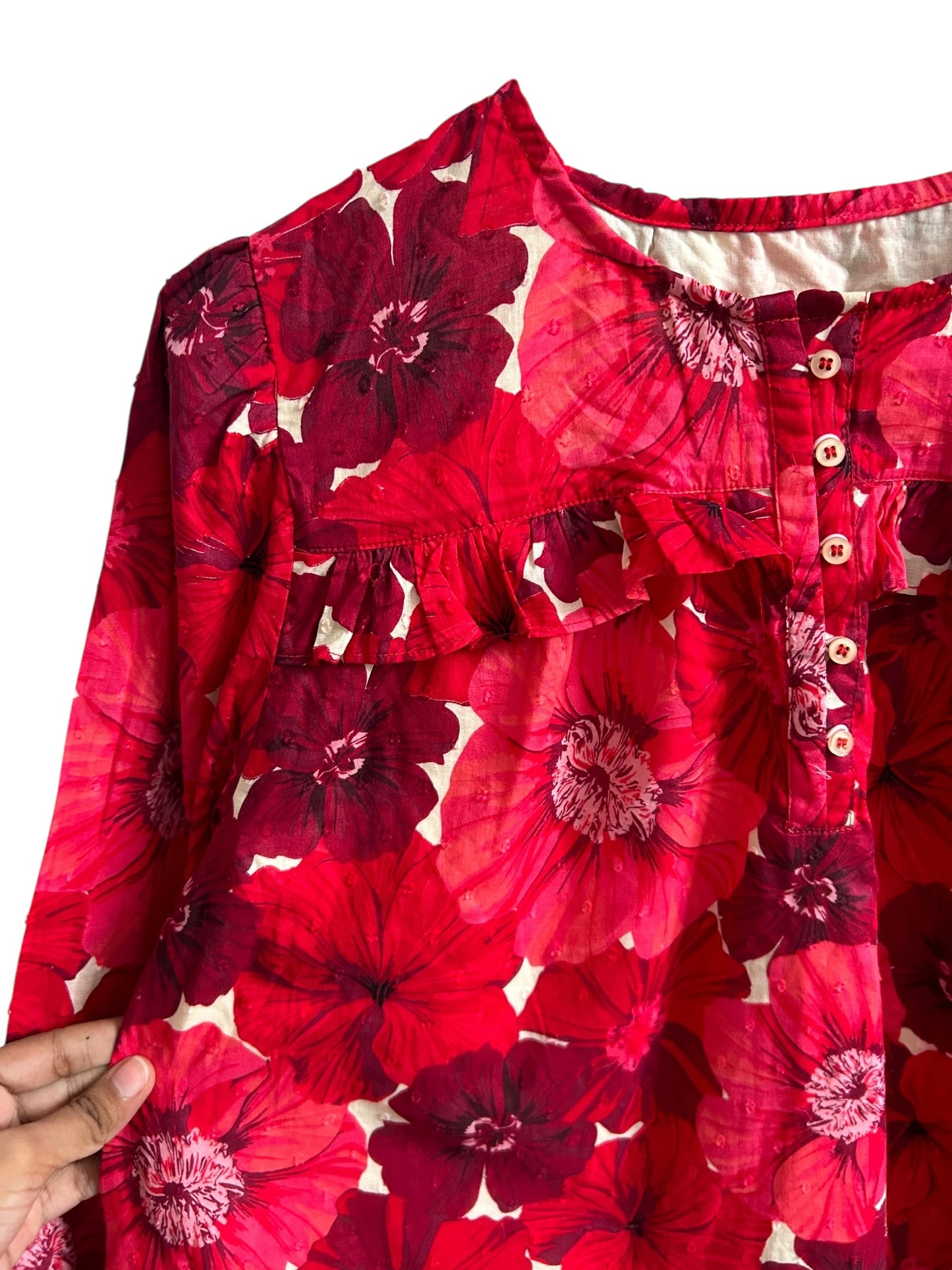 Floral Red Top
