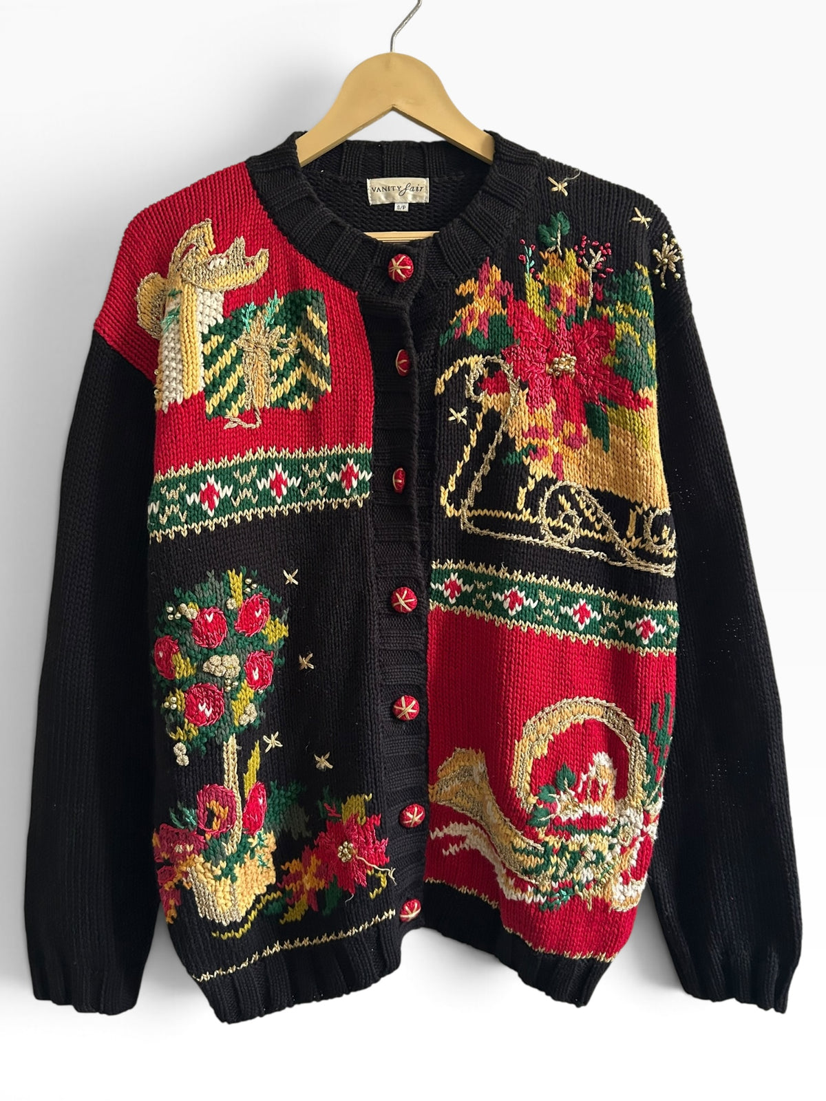 Black & Red Christmas Block Sweater