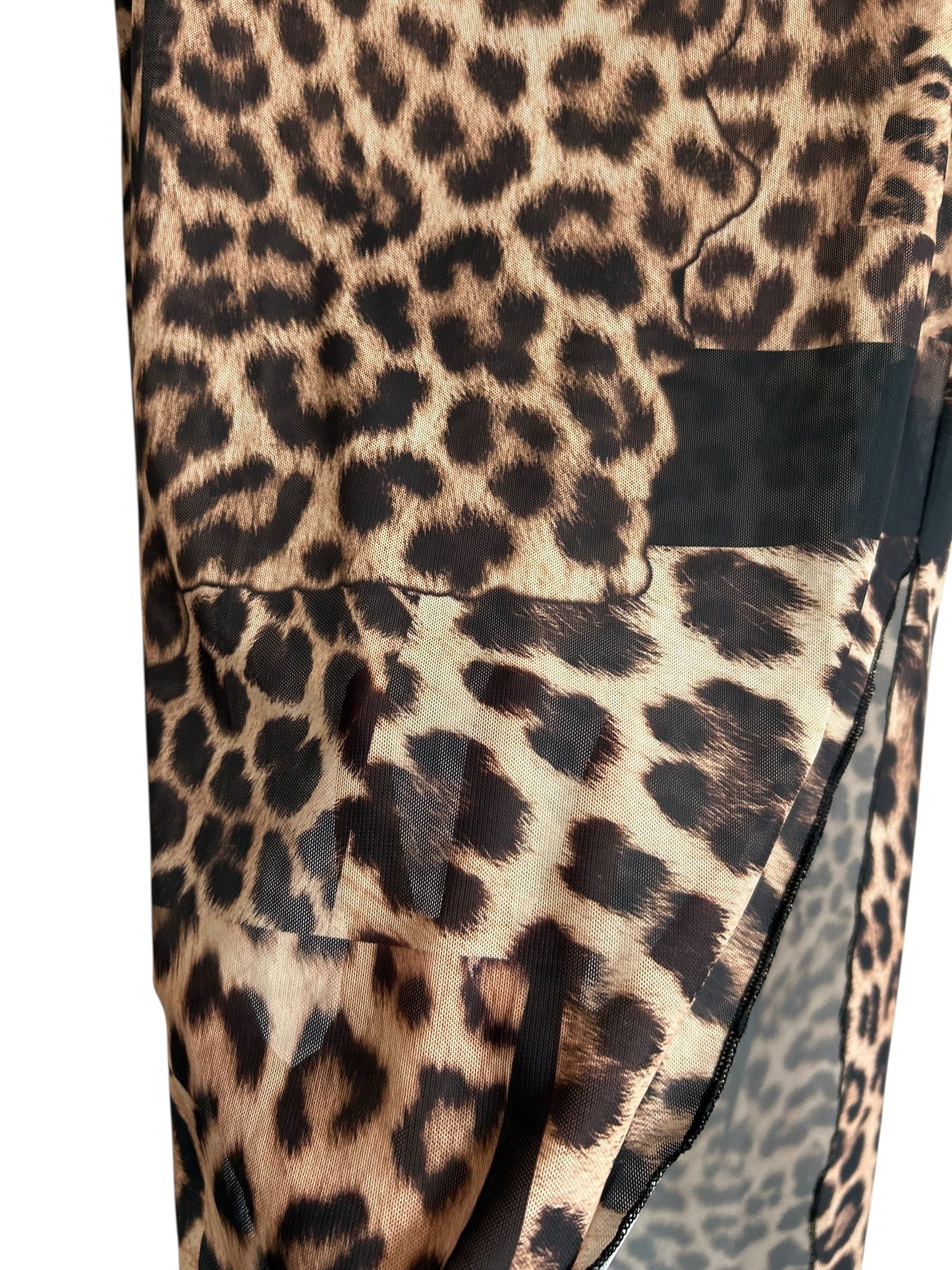 Mesh Leopard Skirt