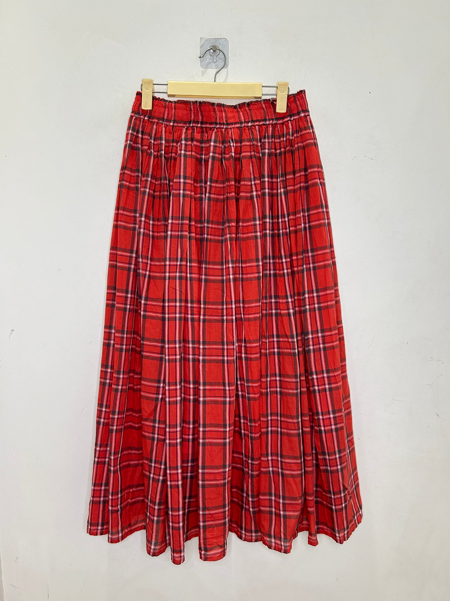 Plaid Cotton Skirt