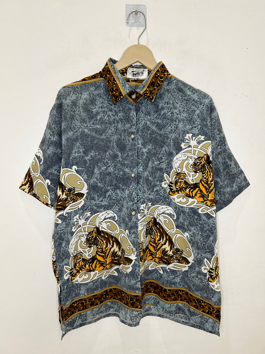 Tiger Print Shirt: Chest- 44”