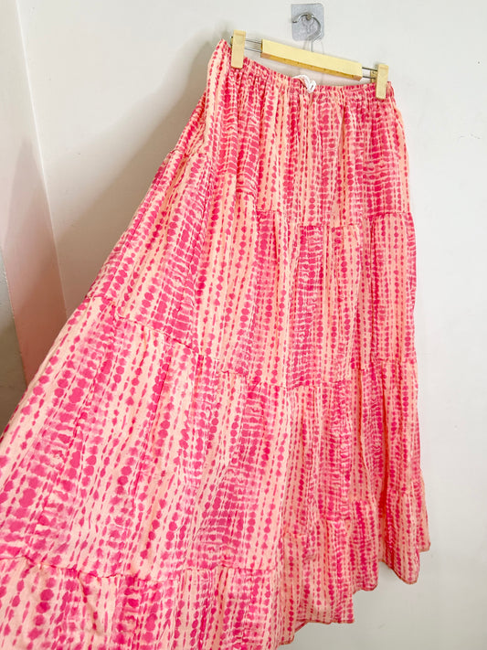 Pink Tie-Dye Skirt